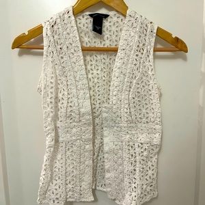 White lace top with buttons